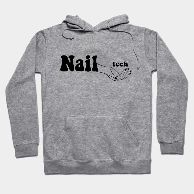 Nail tech  Gift for Women's  spring nails Hoodie by soukai